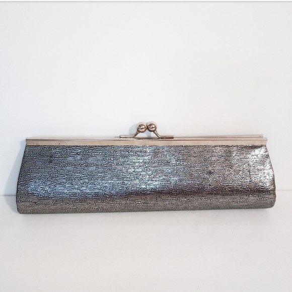 Silver Clutch with Chain Strap Bag - Picture 2 of 5